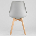 Стул с основой из пластика и мягким сиденьем Arvika Grey варинант исполнения - 5 | Loft Concept в Твери