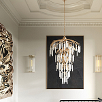 Люстра многоярусная с трубчатыми подвесками Dripping Crystals варинант исполнения - 4 | Loft Concept в Твери