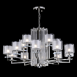 Люстра многоярусная с 15-ю цилиндрическими плафонами из стекла Laurent варинант исполнения - 2 | Loft Concept в Твери