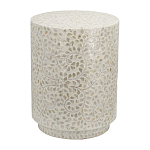 Приставной столик с рисунком из раковин устриц Bone Inlay варинант исполнения - 1 | Loft Concept в Твери