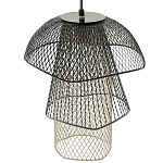 Подвесной светильник Black Grey Mesh Tube Lampshade Hanging Lamp варинант исполнения - 3 | Loft Concept в Твери