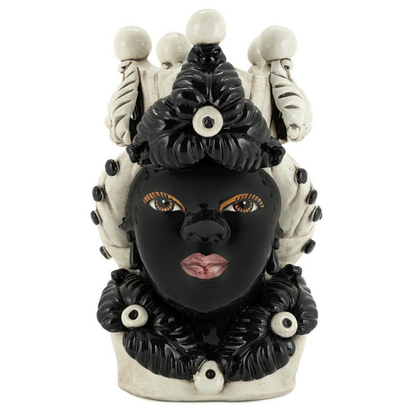 Ваза Vase Moro Lady Eve Black Черный Бежевый Ваза Vase Moro Lady Eve Black Черный Бежевый в Твери | Loft Concept