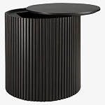 Черный приставной стол с местом для хранения Smart Textured Table варинант исполнения - 1 | Loft Concept в Твери