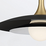 Подвесной светильник с плафоном в форме плоского купола и белой шарообразной лампой Eurofase варинант исполнения - 3 | Loft Concept в Твери