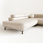 Диван угловой Saint-Trope на ножках с обивкой букле  варинант исполнения - 1 | Loft Concept в Твери