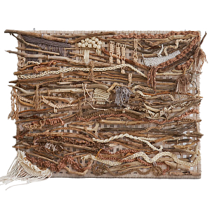 Большая Абстрактное Панно из веток и нитей Dryad Wall Art