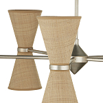 Люстра серебряного цвета с тканевыми абажурами Loft Rope Light варинант исполнения - 1 | Loft Concept в Твери