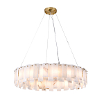 Люстра круглая декорированная натуральным камнем Stone Interior Accent варинант исполнения - 2 | Loft Concept в Твери