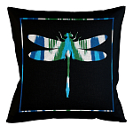 Подушка декоративная стрекоза сине-зеленая Ikat Pattern варинант исполнения - 1 | Loft Concept в Твери