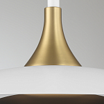 Подвесной светильник с плафоном в форме плоского купола и белой шарообразной лампой Eurofase варинант исполнения - 11 | Loft Concept в Твери