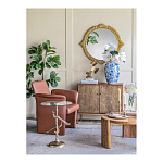 Столик с круглой стеклянной столешницей и корпусом в виде двух павлинов на ветке Table Two Peacocks варинант исполнения - 8 | Loft Concept в Твери