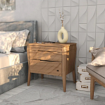 Тумба прикроватная из массива дуба с 2-мя ящиками Tasteful Furniture варинант исполнения - 3 | Loft Concept в Твери