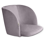 Барный стул со спинкой на 4-х деревянных ножках Сиреневый Велюр Ava Charm варинант исполнения - 2 | Loft Concept в Твери