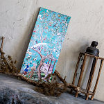 Постер на холсте в стиле шинуазри с изображением сада Chinoiserie Gazebo in the Imperial Garden Poster варинант исполнения - 2 | Loft Concept в Твери