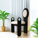 Стул черный из дерева с круглой спинкой Chair in Neoclassical Style варинант исполнения - 1 | Loft Concept в Твери