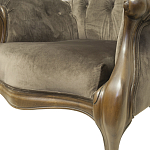 Кресло с мягкой обивкой из коричневого велюра на 4-х деревянных ножках Evelyn Classical Armchair варинант исполнения - 5 | Loft Concept в Твери