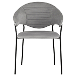 Серый стул с обивкой из искусственной замши Alexis варинант исполнения - 2 | Loft Concept в Твери