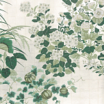 Обои ручная роспись Uki Hana Original Colourway on 12 Carat White Gold gilded paper варинант исполнения - 2 | Loft Concept в Твери