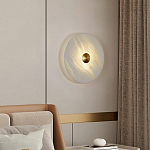 Бра в форме диска из натурального камня с декоративным центральным элеменом Cryptocrystalline Stone варинант исполнения - 3 | Loft Concept в Твери