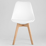 Стул с основой из пластика и мягким сиденьем Arvika White варинант исполнения - 2 | Loft Concept в Твери