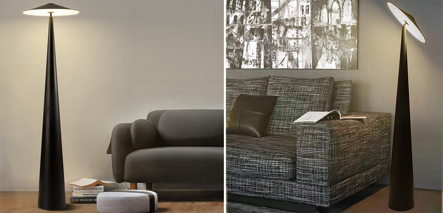 Дизайнерский Черный Торшер Modern Mushroom Floor Lamp Дизайнерский Черный Торшер Modern Mushroom Floor Lamp - Loft-Concept в Твери