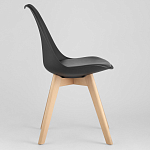 Стул с основой из пластика и мягким сиденьем Arvika Black варинант исполнения - 3 | Loft Concept в Твери