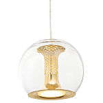 Подвесной светильник со стеклянным плафоном Inner Gleam Globe gold  варинант исполнения - 2 | Loft Concept в Твери