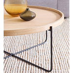 Журнальный стол с круглой деревянной столешницей Urban Style Space варинант исполнения - 3 | Loft Concept в Твери