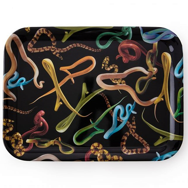 Поднос Seletti Snakes Черный Мульти Поднос Seletti Snakes Черный Мульти в Твери | Loft Concept
