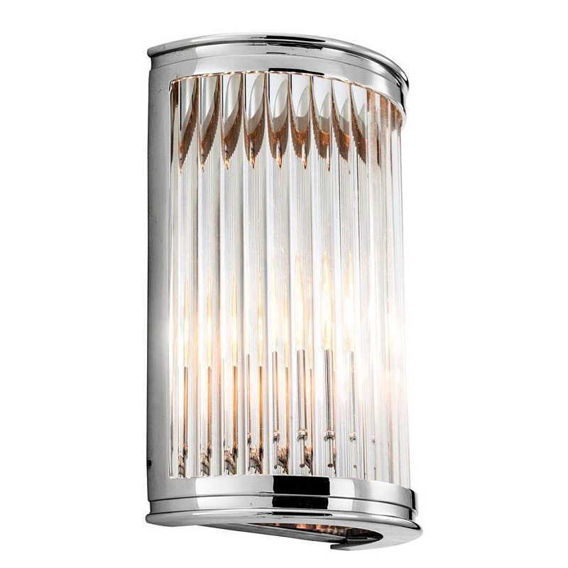 Бра Wall Lamp Alice Nickel Никель Прозрачное Стекло Бра Wall Lamp Alice Nickel Никель Прозрачное Стекло в Твери | Loft Concept