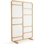 Ширма из массива дуба и ткани Arcuri Screen варинант исполнения - 1 | Loft Concept в Твери