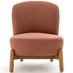 Кресло на деревянных ножках Olguin Pink Chair варинант исполнения - 2 | Loft Concept в Твери