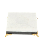 Подставка под шар квадратная из натуральных камней Змеевик Мрамор на ножках Natural Stone Sphere Stands варинант исполнения - 1 | Loft Concept в Твери