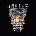 Бра настенное цвета хром с прозрачными квадратными хрустальными подвесками Crystal Regena варинант исполнения - 2 | Loft Concept в Твери