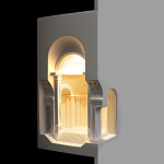 Встраиваемый в стену гипсовый светильник под покраску с арками и рельефными колоннами Antiquity Athena варинант исполнения - 1 | Loft Concept в Твери