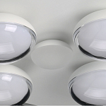 Потолочный светильник овальной формы белого цвета с 7-ю лампами Lunar Pebbles варинант исполнения - 11 | Loft Concept в Твери