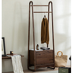 Вешалка деревянная с 2- мя ящиками Moon Walnut Furniture варинант исполнения - 2 | Loft Concept в Твери