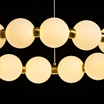 Люстра круглая с матовыми белыми шарами PEARLS Suspension варинант исполнения - 7 | Loft Concept в Твери