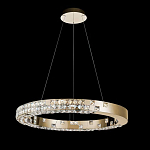 Люстра золотая в форме кольца с мозаичным хрустальным оформлением Sparks of Crystal варинант исполнения - 3 | Loft Concept в Твери