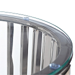 Столик журнальный с круглой прозрачной стеклянной столешницей Voluptuous варинант исполнения - 1 | Loft Concept в Твери