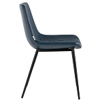 Стул с обивкой из экокожи темно-синего цвета RHOMBUSES UPHOLSTERY варинант исполнения - 5 | Loft Concept в Твери