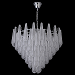 Люстра с подвесками из рифленного стекла в форме капель Textured Glass Chandelier варинант исполнения - 8 | Loft Concept в Твери