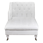 Кушетка белая с мягкой обивкой из велюра Michael Couch варинант исполнения - 4 | Loft Concept в Твери