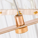 Люстра подвесная круглая с прозрачными хрустальными трубками и золотистым каркасом Диаметр 44 см Hexagon Tube Light варинант исполнения - 4 | Loft Concept в Твери