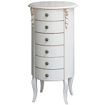 Круглый небольшой комод в стиле прованс с 6-ю ящиками Montmartre Provence Chest of Drawers варинант исполнения - 1 | Loft Concept в Твери