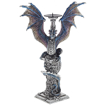 Подсвечник в виде Дракона Grey Blue Dragon Candlestick варинант исполнения - 1 | Loft Concept в Твери