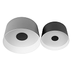 Потолочный светильник с 2-мя цилиндрическими абажурами серого и черного цвета Urban Dome варинант исполнения - 1 | Loft Concept в Твери