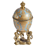 Шкатулка на величественных львах из фарфора с бронзовыми элементами Eden Garden варинант исполнения - 1 | Loft Concept в Твери