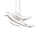 Подвесной светильник с прозрачной стеклянной птичкой Serip Voa варинант исполнения - 6 | Loft Concept в Твери