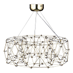 Люстра с тонкой металлической конструкцией цвета золото Quasar варинант исполнения - 3 | Loft Concept в Твери